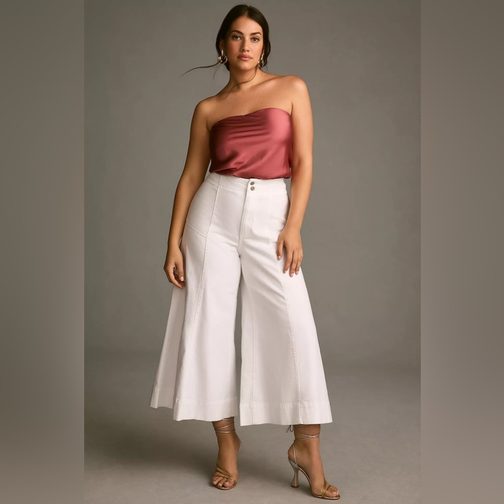 Pilcro high-rise crop culotte jeans
